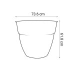 Pot de fleur rond osaka � 70 x h. 61, 8 cm orange terre battue - eda