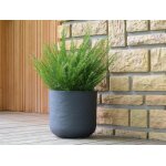 Pot de fleurs rond en plastique eda volcania up anthracite - � 40 cm