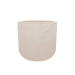 Pot de fleurs rond en plastique volcania up - beige calcaire - � 40 cm - eda
