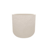 Pot de fleurs rond en plastique volcania up - beige calcaire - � 50 cm - eda