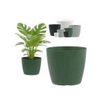 Pot de fleurs rond, rainur�, cache - pot Ø 30 cm, pour fleur plastique, d�coration pour la maison et ...