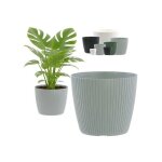 Pot de fleurs rond, rainur�, cache - pot Ø 40 cm, pour fleurs, plastique, d�coration pour la maison ...