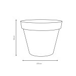 Pot de fleur rond toscane � 80 x h 66 cm - orange terre battue - eda