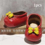 Pot de fleur succulent en cramique cratif, accessoires floraux de chaussure rtro personnaliss, ensemble ...