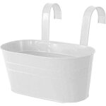 Pots de fleurs suspendus en métal, crochet amovible, jardinière pour balcon ou jardin (27 x 21 x 14, ... Pots de fleurs suspendus en métal, crochet amovible, jardinière pour balcon ou jardin (27 x 21 x 14, ...