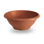 Pot de fleurs - veca - ciotola campana d. 40 cm - plastique recycl� - blanc - terracotta