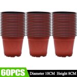 Pots flexibles pour plantes de ppinire, pot de fleur en plastique noir rouge, bote de culture de jardin ...