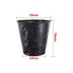 Pots de ppinire en plastique noir, 100 pices, sac de culture de graines de dmarrage, plante de fleur, ...
