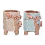 Pot de plantes succulentes en poterie brute, récipient de fleurs chic, pots en terre cuite pour décor ... Pot de plantes succulentes en poterie brute, récipient de fleurs chic, pots en terre cuite pour décor ...