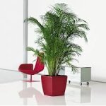 Pot quadro premium ls 43 - kit complet, rouge scarlet brillant 43 cm