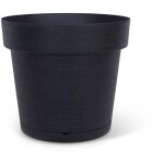 Pot a r�serve d'eau - garden id glamour - anthracite 40 cm - surface granuleuse - int�rieur / ext�rieur ...