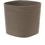 Pot avec r�serve d'eau - garden id respect - taupe 40 x 40 cm - 100% d�chets m�nagers - 100% recyclable ...