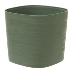 Pot avec r�serve d'eau - garden id respect - vert de gris 40 x 40 cm - 100% d�chets m�nagers - 100% recyclable ...