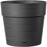 Pot rond ? r?serve d'eau plastique deroma save r anthracite - 48 x h. 43 1 cm
