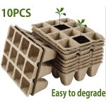 Pot de semis en pulpe, pot de fleurs �cologique et d�gradable, support sp�cial en papier pour plantes ...