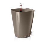 Pot de table deltini - kit complet, taupe brillant � 14 x 18 cm