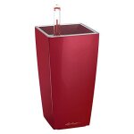 Pot de table mini - cubi - kit complet, rouge scarlet brillant 18 cm