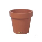 Pot en terre cuite rond, cache - pot lisse mat Ø 25 cm, matire plastique