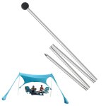 Poteaux de bche en aluminium lycra, de tente, de canope pour le camping, tlescopiques, ajustables