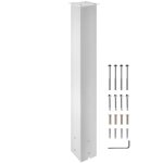 Poteau de bote aux lettres - vevor - 110 cm - en acier q235 - avec revtement en poudre blanc - trottoirs ...
