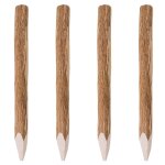Poteaux pointus de cl�ture 4 pcs bois de noisetier 90 cm