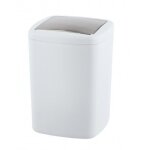 Poubelle barcelona blanc, plastique spciale, incassable, 8, 5 l wenko