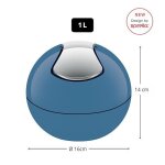 Poubelle ? bascule pp bowl 1l denim