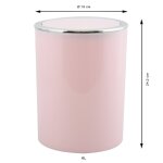 Poubelle ? bascule pp kamaka 6l rose pastel