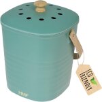 Poubelle bio durable de cuisine, seau a compost inodore avec couvercle 3 l vert
