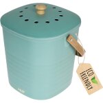 Poubelle bio durable de cuisine, seau a compost inodore avec couvercle 3 l vert