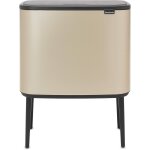 Poubelle brabantia bo touch bin 11 + 23 litres - metallic gold