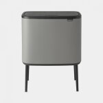 Poubelle brabantia bo touch bin 3 x 11 litres - mineral concrete grey