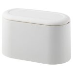Poubelle compacte blanche de type presse - mini poubelle durable pour la maison, la cuisine, la salle ...
