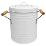 Poubelle  compost en mtal 4l rtro