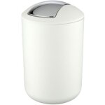 Poubelle avec couvercle  bascule - brasil - 6 litres blanc wenko