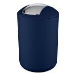 Poubelle avec couvercle  bascule - brasil - 6 litres bleu fonc wenko