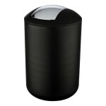 Poubelle avec couvercle  bascule - brasil - 6 litres noir wenko