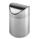 Poubelle avec couvercle  bascule - otranto - inox - 3 litres wenko