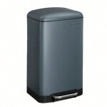 Poubelle de cuisine, 30l, poubelle en acier avec pdale, couvercle et seau intrieur, fermeture en douceur, ...
