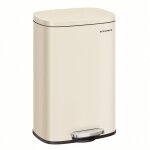 Poubelle cuisine 50 l, poubelle bureau, fermeture en douceur, avec pdale, en acier, seau intrieur, ...