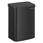 Poubelle de cuisine automatique 50 l, en acier, filtres  charbon, fermeture en douceur, noir d'encre ...