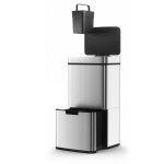 Poubelle de cuisine automatique narvik argent acier inoxydable 75 l