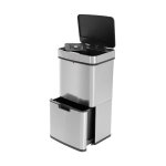 Poubelle de cuisine design pour recyclage 50l (25 + 25 + 4) hailo �ko vario xl