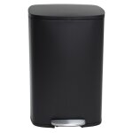 Poubelle de cuisine a p�dale admiral noir acier inoxydable 50 l