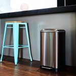 Poubelle de cuisine a p�dale greenwich argent acier inoxydable 30 l