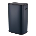 Poubelle de cuisine push acier inoxydable gris 60l