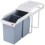 Poubelle de cuisine tri s�lectif 2 bacs encastrable 30l (14 + 14) hailo multi - box duo l