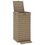 Poubelle d'extrieur marron clair 41x41x86 cm polypropylne vidaxl vidaxl