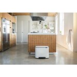 Poubelle ? p?dale 2 seaux 11 + 23l blanc - 121142