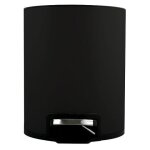 Poubelle ? p?dale inox riku 3l noir mat